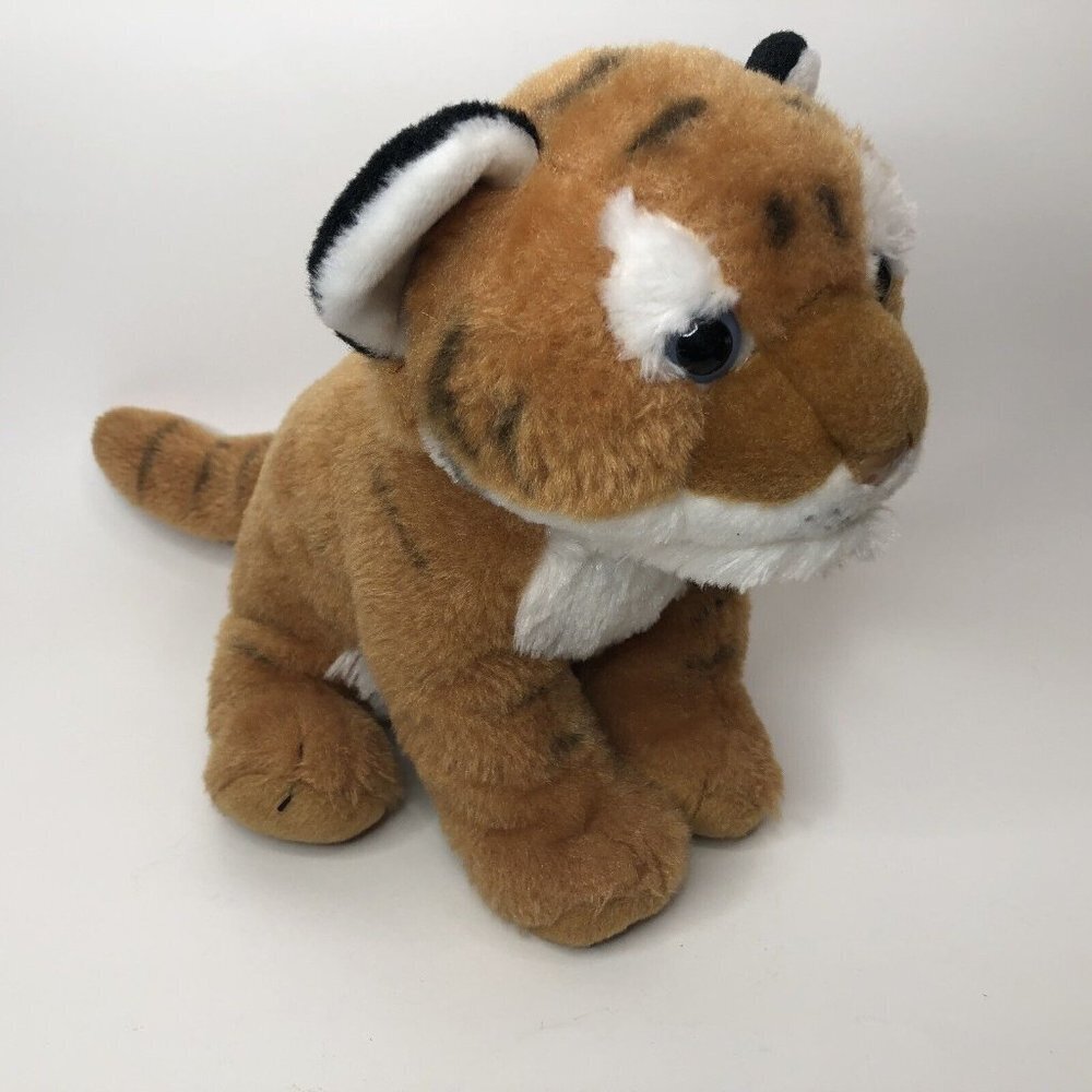 Wild Republic Bengal Tiger Cub Striped Orange Black Plush Toy 14” Stuffed Animal